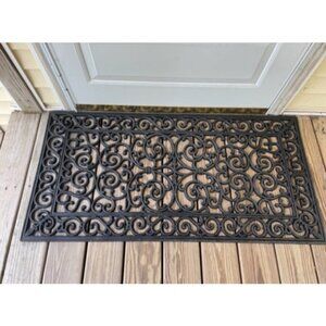 Natural Rubber Floor Mat 24"x48" Ideal for Outside Entryway Scrapes Shoe